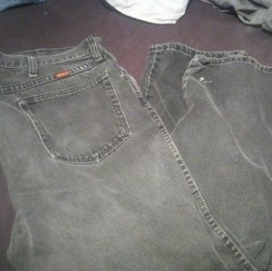 Black Rustler Mens Jeans